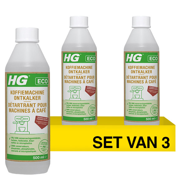 Aanbieding: HG ECO Koffiemachine Ontkalker (3 stuks à 500 ml) SHG00515 - 1