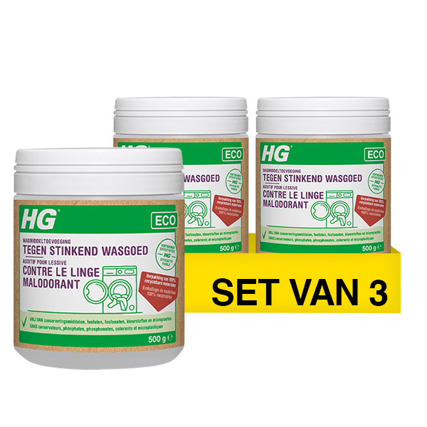 Aanbieding: HG ECO Wasmiddeltoevoeging Tegen Stinkend Wasgoed (3 stuks à 500 gram) SHG00517 - 1