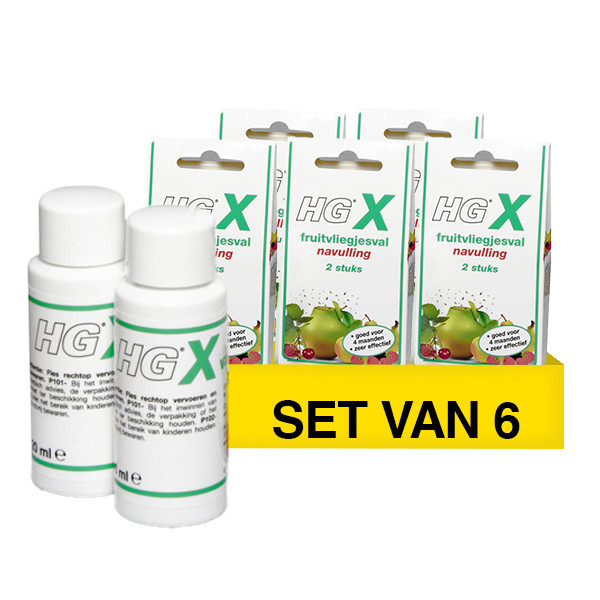 Aanbieding: HG Fruitvliegjes Navulling (6 verpakkingen à 2 stuks) SHG00553 - 1