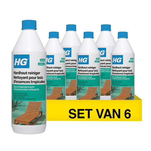 Aanbieding: HG Hardhout Reiniger (6 stuks à 1 liter) SHG00827 - 1