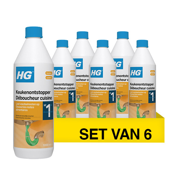 Aanbieding: HG Keukenontstopper (6 stuks à 1 liter) SHG00460 - 1
