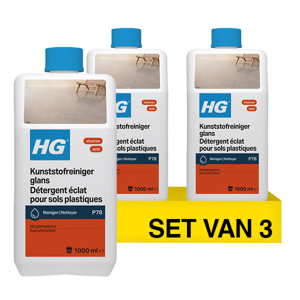 Aanbieding: HG Kunststofreiniger Glans (3 stuks à 1 liter) SHG00646 - 1