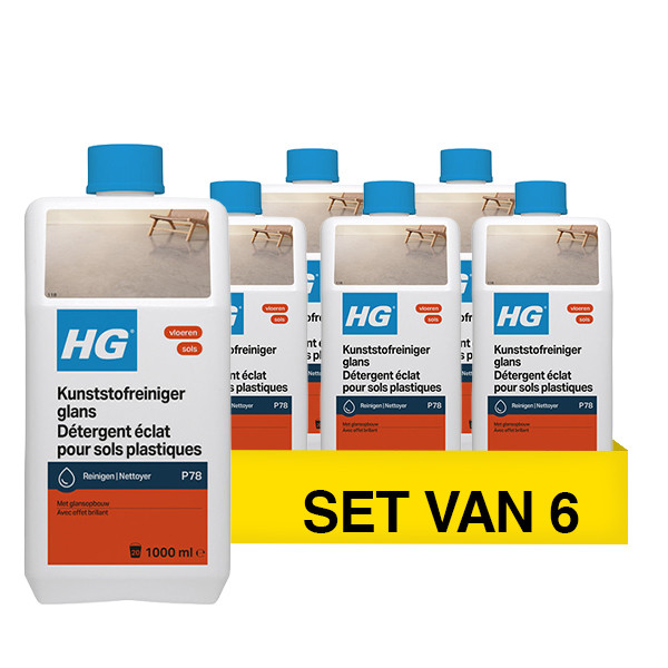 Aanbieding: HG Kunststofreiniger Glans (6 stuk à 1 liter) SHG00647 - 1