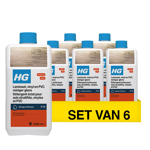 Aanbieding: HG Laminaat, Vinyl en PVC Reiniger Glans (6 stuks à 1 liter) SHG00657 - 1