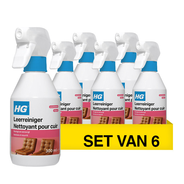 Aanbieding: HG Leerreiniger (6 stuks à 300 ml) SHG00663 - 1