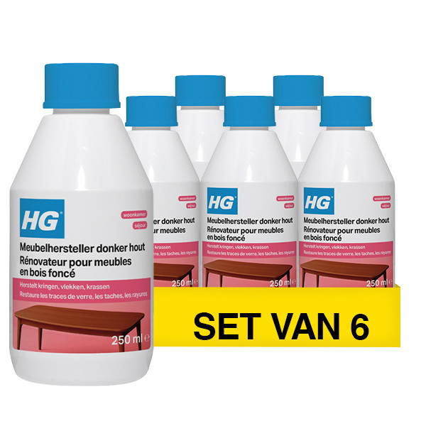 Aanbieding: HG Meubelhersteller Donker Hout (6 stuks à 250 ml) SHG00665 - 1