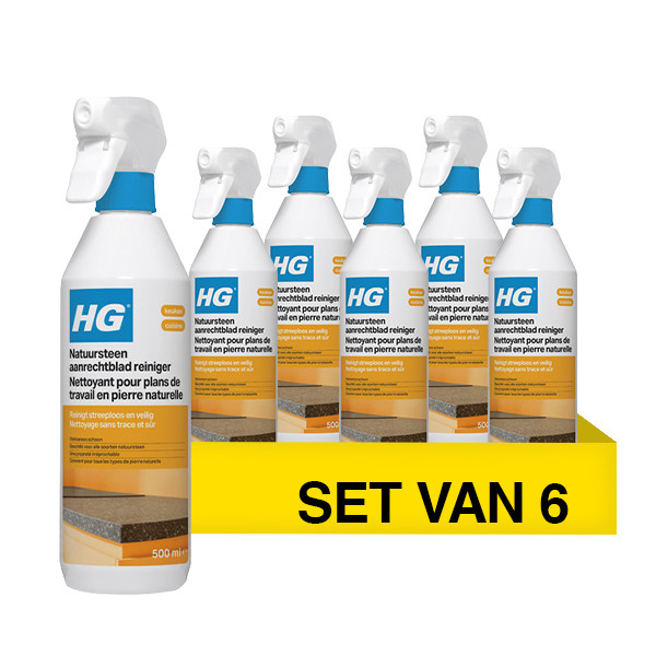 Aanbieding: HG Natuursteen Aanrechtblad Reiniger (6 stuks à 500 ml) SHG00605 - 1