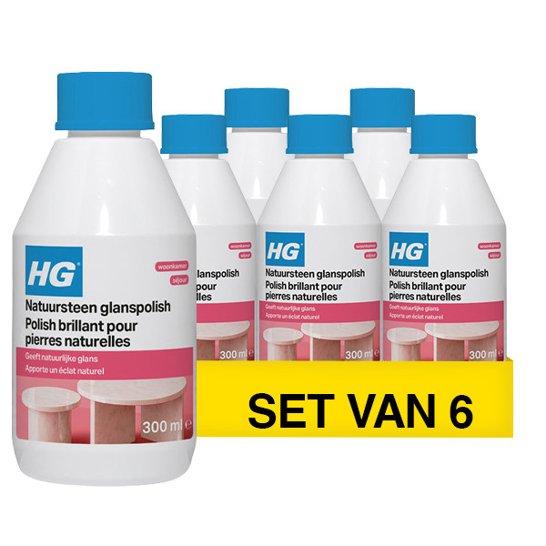 Aanbieding: HG Natuursteen Glans Polish (6 stuks à 300 ml) SHG00695 - 1
