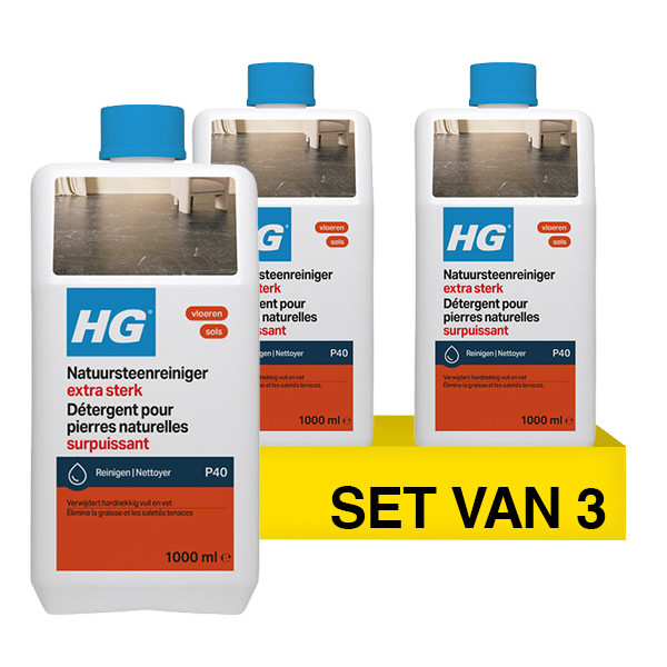 Aanbieding: HG Natuursteenreiniger Extra Sterk (3 stuks à 1 liter) SHG00674 - 1