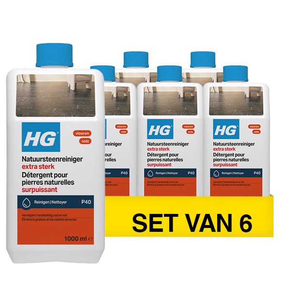 Aanbieding: HG Natuursteenreiniger Extra Sterk (6 stuks à 1 liter) SHG00675 - 1