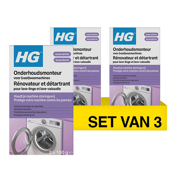 Aanbieding: HG Onderhoudsmonteur Voor Vaat- & Wasmachines (6 verpakkingen à 2 flessen - 100 ml) SHG00478 - 1