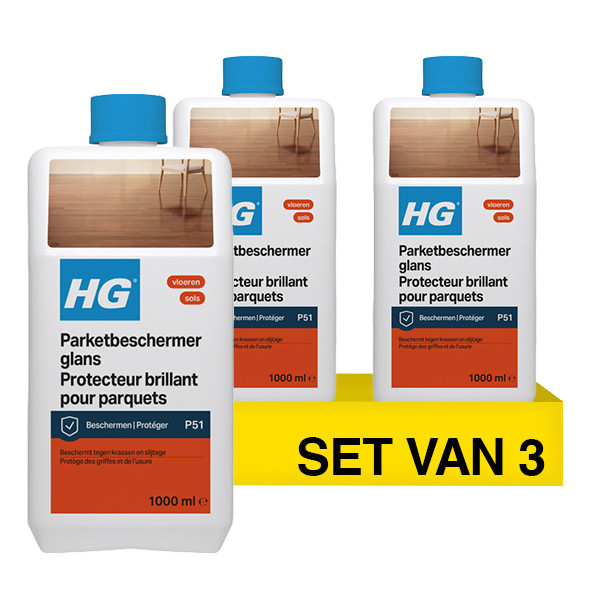 Aanbieding: HG Parket Beschermer Glans (3 stuks à 1 liter) SHG00708 - 1