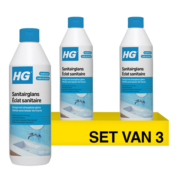 Aanbieding: HG Sanitairglans (3 stuks à 500 ml) SHG00718 - 1