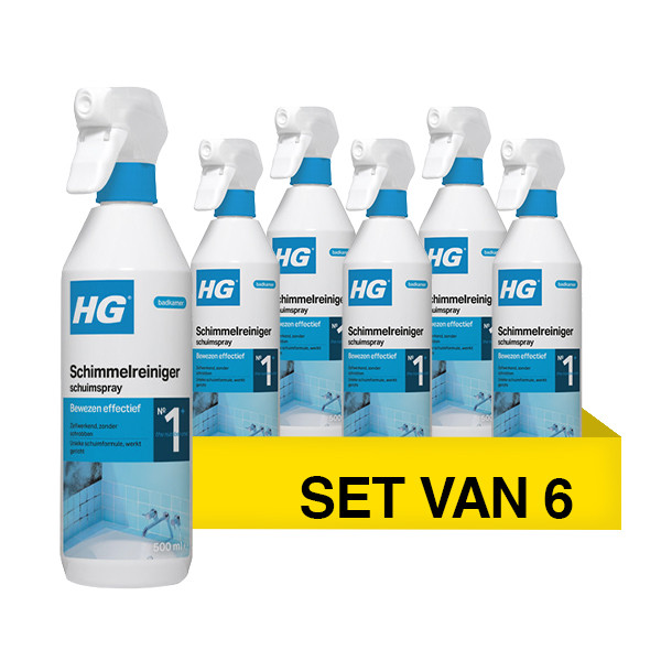 Aanbieding: HG Schimmelreiniger Schuimspray (6 stuks à 500 ml) SHG00729 - 1
