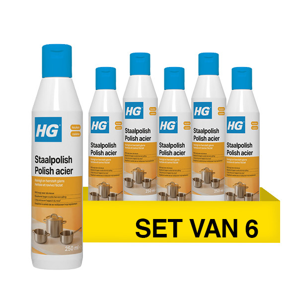 Aanbieding: HG Staalpolish (6 stuks à 250 ml) SHG00601 - 1