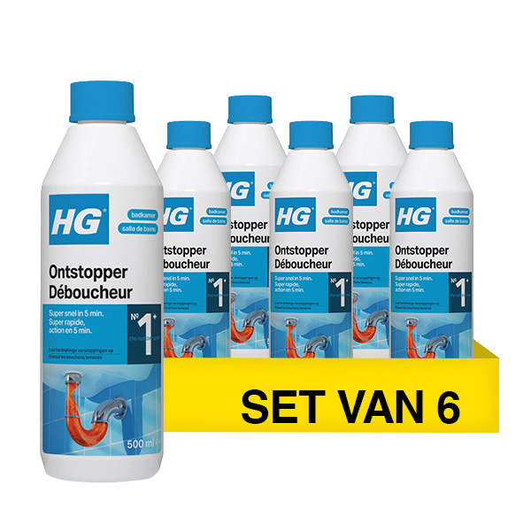 Aanbieding: HG Vloeibare Ontstopper (6 stuks à 500 ml) SHG00455 - 1
