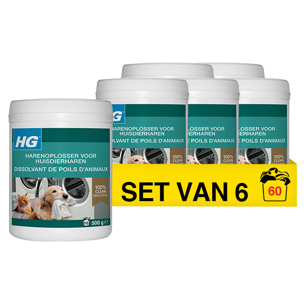 HG Aanbieding: HG harenoplosser voor huisdierharen (6 stuks - 60 wasbeurten)  SHG00380 - 1