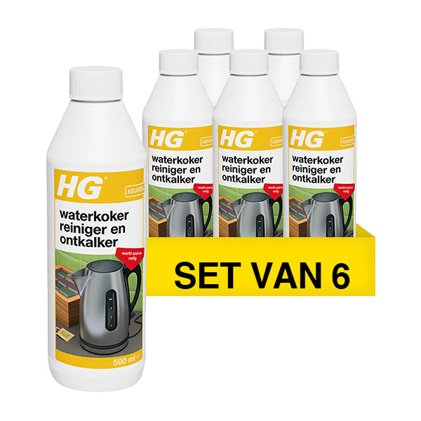 HG Aanbieding: HG reiniger en ontkalker voor waterkokers (6 flessen - 500 ml)  SHG00362 - 1