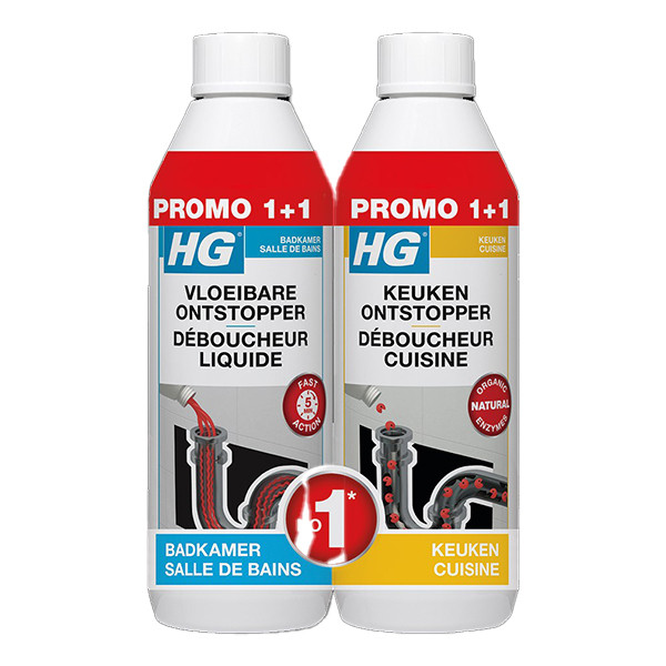 Bundel: HG Vloeibare Ontstopper (500 ml) + Keukenontstopper (500 ml) SHG00404 - 1