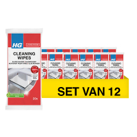 HG Glasreiniger Doekjes (12 verpakkingen à 20 doekjes)