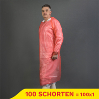 Aanbieding: CPE-schort met mouw (100 zakken à 1 stuk – 100 x 125 cm) SHY00654