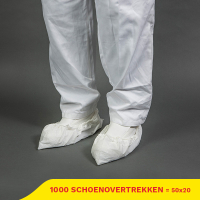 Aanbieding: HDPE-schoenovertrek Xstrong (50 zakken à 20 stuks – 15 x 41 cm – 8 g)