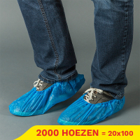 Aanbieding: HDPE schoenbeschermers machinemade 3 g (20 zakken à 100 stuks)