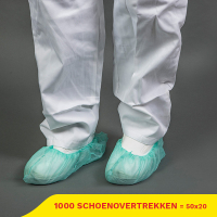 Aanbieding: HDPE schoenovertrek handmade Xstrong gerecycled 8 g (15×41 cm, 50 zakken à 20 stuks)