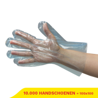 Aanbieding: LDPE handschoenen maat L Ongepoederd  (100 dispenserdozen à 100 stuks 1,20 gram, 26 cm) SHY00273 Aanbieding: LDPE handschoenen maat L Ongepoederd  (100 dispenserdozen à 100 stuks 1,20 gram, 26 cm) SHY00273