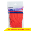 Aanbieding: Latex Huishoudhandschoenen Rood S (144 verpakkingen - 45 gram) SHY00303 - 1
