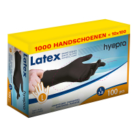 HY@PRO Aanbieding: Latex handschoenen maat L Ongepoederd (10 dispenserdozen à 100 stuks 5,8 gram, 24 cm)  SHY00217