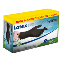 HY@PRO Aanbieding: Latex handschoenen maat M Ongepoederd (10 dispenserdozen à 100 stuks 5,8 gram, 24 cm)  SHY00215