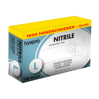 HY@PRO Aanbieding: Medical Accelerator Free Nitril handschoenen maat L Ongepoederd (10 dispenserdozen à 100 stuks - 3,5 gram, 24 cm)  SHY00025
