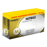 HY@PRO Aanbieding: Medical Accelerator Free Nitril handschoenen maat M Ongepoederd (10 dozen à 200 stuks - 3,5 gram, 24 cm)  SHY00031
