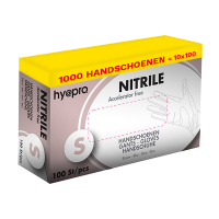HY@PRO Aanbieding: Medical Accelerator Free Nitril handschoenen maat S Ongepoederd (10 dispenserdozen à 100 stuks - 3,5 gram, 24 cm)  SHY00021