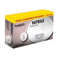 HY@PRO Aanbieding: Medical Nitril handschoenen maat S Ongepoederd (10 dispenserdozen à 100 stuks  -  6,2 gram, 30 cm)  SHY00011