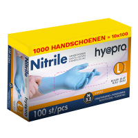 Aanbieding: Nitril handschoenen maat L Ongepoederd (10 verpakkingen à 100 stuks -  3,2 gram) SHY00043