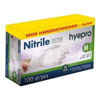 HY@PRO Aanbieding: Nitril handschoenen maat M Ongepoederd (10 dispenserdozen à 100 stuks - 3,5 gram, 24 cm)  SHY00059