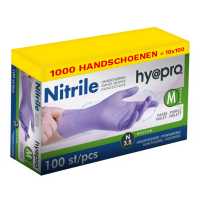 Aanbieding: Nitril handschoenen maat M Ongepoederd (10 dispenserdozen à 100 stuks, 3,5 gram, 24 cm) SHY00097