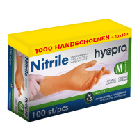 Aanbieding: Nitril handschoenen maat M Ongepoederd (10 dispenserdozen à 100 stuks, 3,5 gram, 24 cm) SHY00105