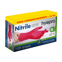 HY@PRO Aanbieding: Nitril handschoenen maat M Ongepoederd (10 dispenserdozen à 100 stuks, 4 gram, 24 cm, 100 stuks)  SHY00115