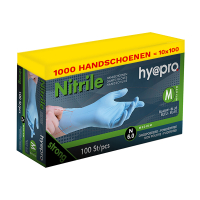 HY@PRO Aanbieding: Nitril handschoenen maat M Ongepoederd (10 dispenserdozen à 100 stuks, 6 gram, 24 cm)  SHY00131
