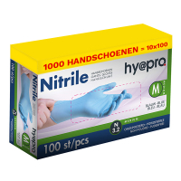 Aanbieding: Nitril handschoenen maat M Ongepoederd (10 verpakkingen à 100 stuks - 3,2 gram) SHY00041