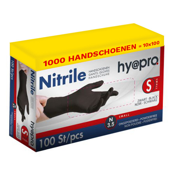 Aanbieding: Nitril handschoenen maat S Ongepoederd (10 dispenserdozen à 100 stuks - 3,5 gram, 24 cm) SHY00065 - 1