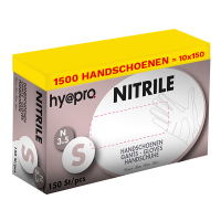 Aanbieding: Nitril handschoenen maat S Ongepoederd (10 dispenserdozen à 150 stuks - 3,5 gram, 24 cm) SHY00003