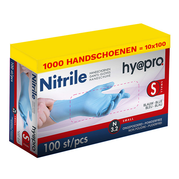 Aanbieding: Nitril handschoenen maat S Ongepoederd (10 verpakkingen à 100 stuks - 3,2 gram) SHY00039 - 1