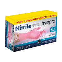 HY@PRO Aanbieding: Nitril handschoenen maat XL Ongepoederd (10 dispenserdozen à 100 stuks, 3,5 gram, 24 cm)  SHY00093