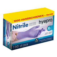 Aanbieding: Nitril handschoenen maat XL Ongepoederd (10 dispenserdozen à 100 stuks, 3,5 gram, 24 cm) SHY00101