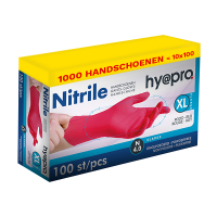 HY@PRO Aanbieding: Nitril handschoenen maat XL Ongepoederd (10 dispenserdozen à 100 stuks, 4 gram, 24 cm)  SHY00119