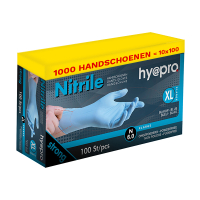HY@PRO Aanbieding: Nitril handschoenen maat XL Ongepoederd (10 dispenserdozen à 100 stuks, 6 gram, 24 cm)  SHY00135